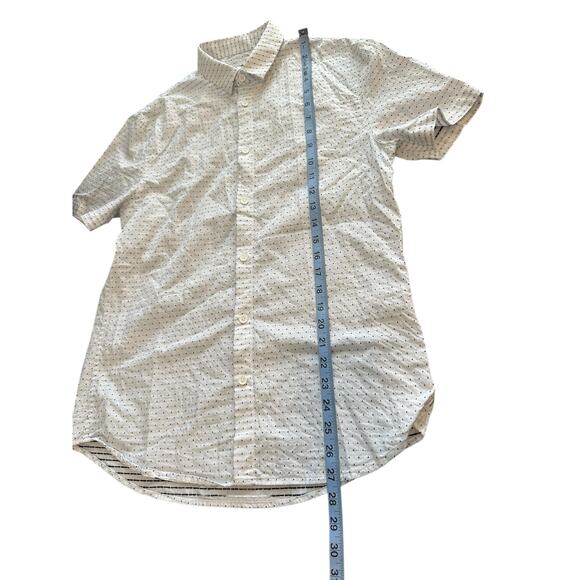 Armani Exchange Men's Button Up Shirt Black White Polka Dot Short Sleeve Small - Picture 12 of 12
